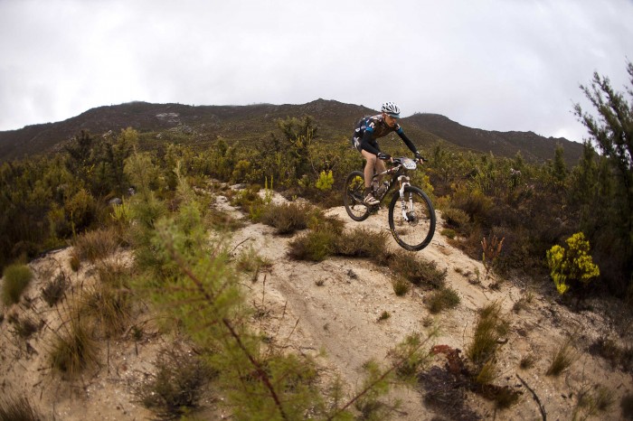 Will Hayter heads off alone in Stage 5 at the ABSA Cape Epic. Photo by Nick Muzik/Cape Epic/SPORTZPICS Will Hayter heads off alone in Stage 5 at the ABSA Cape Epic. Photo by Nick Muzik/Cape Epic/SPORTZPICS