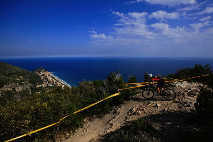 The course took in plenty of tight turns and twisty descents - plus offered a great view of the after party location. Matteó Cappe/WEMBO The course took in plenty of tight turns and twisty descents - plus offered a great view of the after party location. Matteó Cappe/WEMBO