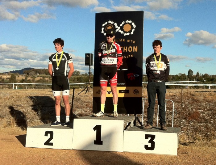 Andy Blair, top step in front of Trenton Day and Pete Hatton Andy Blair, top step in front of Trenton Day and Pete Hatton