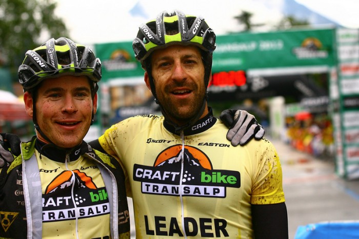 Overall 2012 CRAFT BIKE TRANSALP winners Robert Mennen (GER), left and Alban Lakata (AUT) of Topeak Ergon Racing Team © Sportograf Overall 2012 CRAFT BIKE TRANSALP winners Robert Mennen (GER), left and Alban Lakata (AUT) of Topeak Ergon Racing Team © Sportograf