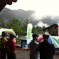 Cautiousness under thunderous skies in Oberammagau