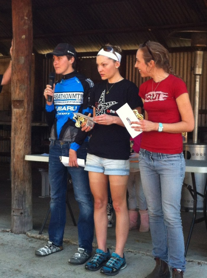 Women's overall podium: Naomi Hansen, Kylie Maduna and Imogen Smith Women's overall podium: Naomi Hansen, Kylie Maduna and Imogen Smith