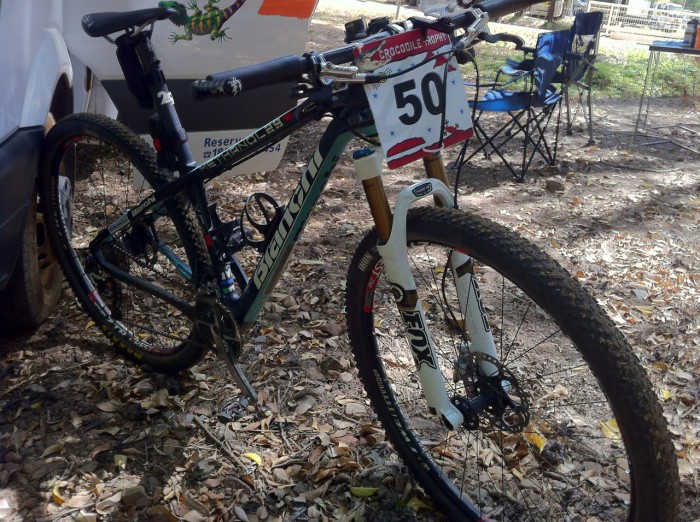 Werner van der Merve picked up his Team Bianchi Methanol 29er just days before the Croc. It seems to be working for him. Werner van der Merve picked up his Team Bianchi Methanol 29er just days before the Croc. It seems to be working for him.