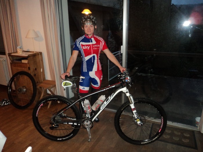 Rachel Fenton, dressed to impress, and ready to represent Great Britain at the UCI XCM World Championships.