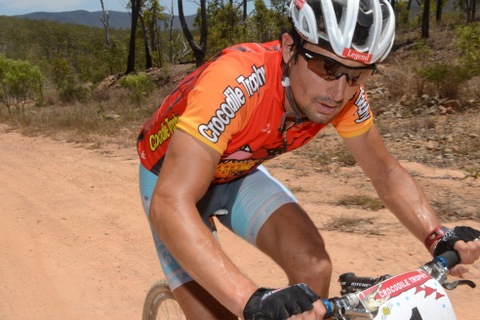 Fojtik, heading to the stage finish to wash his leaders jersey and give it to Rybarik. Photo: Regina Stanger Fojtik, heading to the stage finish to wash his leaders jersey and give it to Rybarik. Photo: Regina Stanger