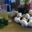 A chopping board of ingredients