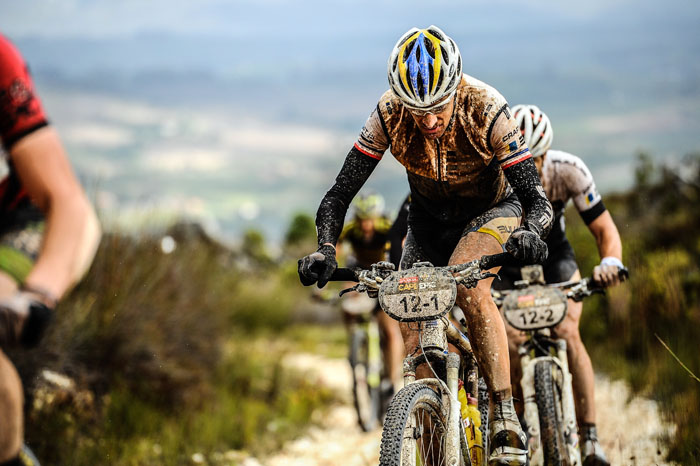 Thomas Dietsch keeps his head down on stage 4 of the ABSA Cape Epic. Photo: Sportograf