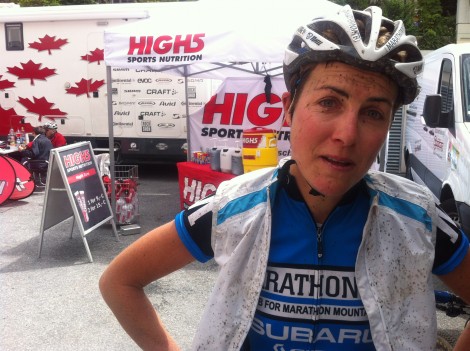 Naomi Hansen - pretty shelled after just under 5hrs racing with tunnel vision