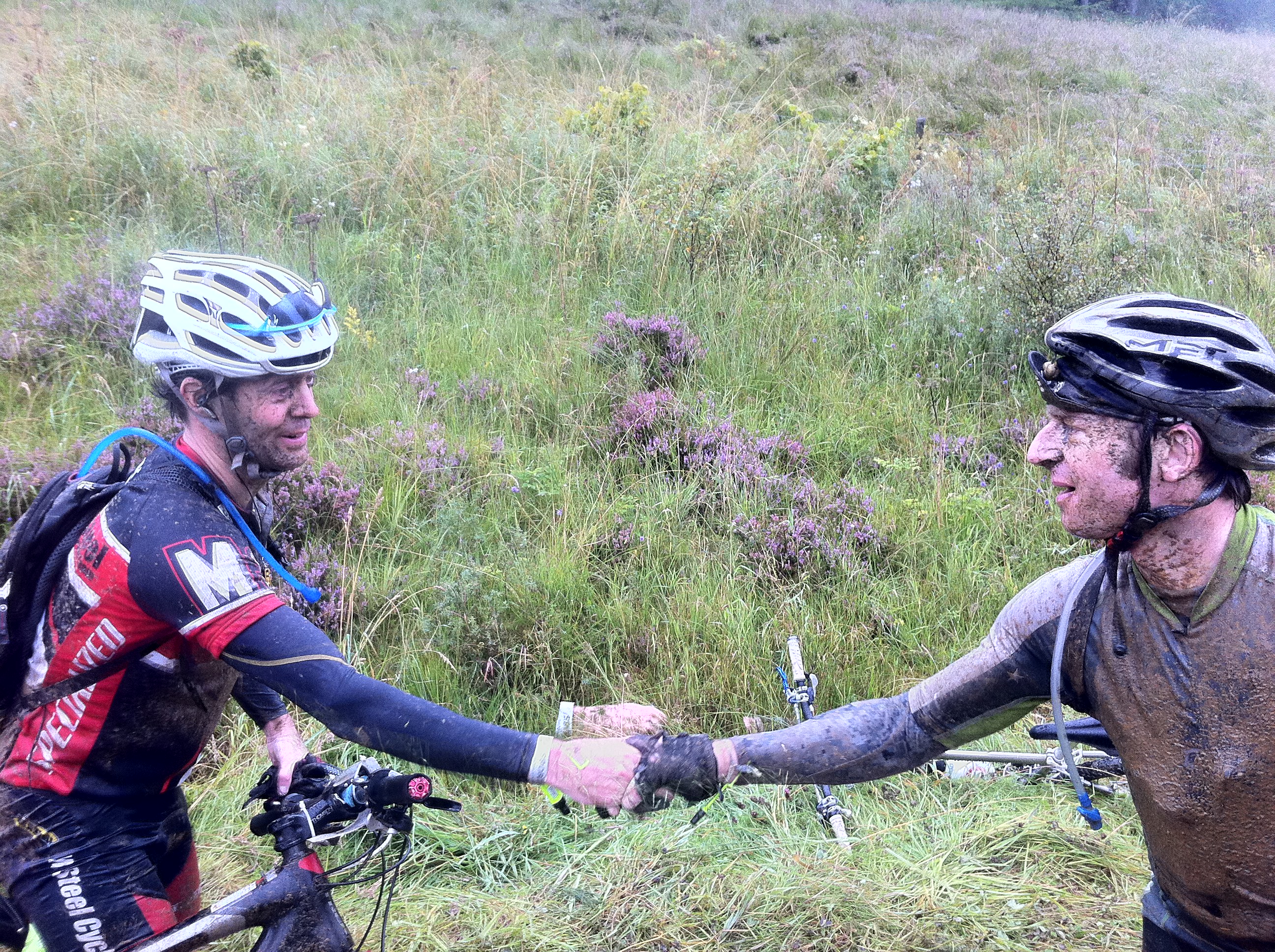 Rich Rothwell and Ant White after the finish. Top 10 and top mates.