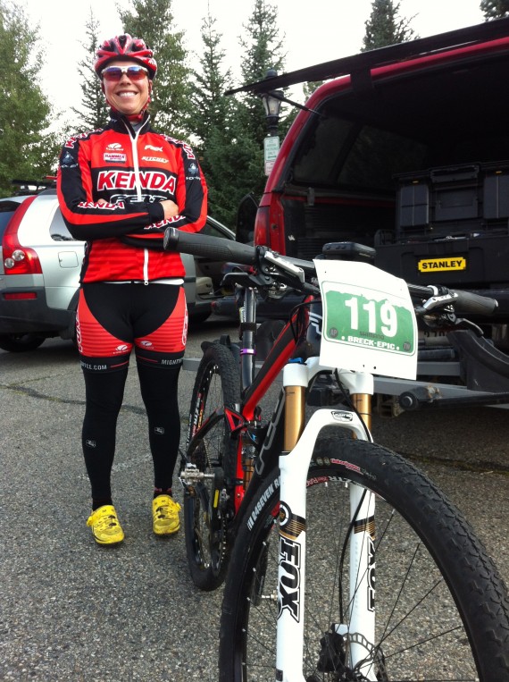 Amanda Carey with her race winning Felt Edict 9