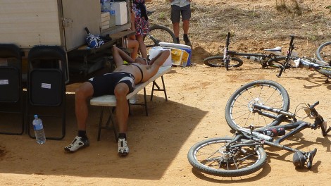 Ash Hayat - after stage 6 at the 2011 Croc Trophy. Photo: Pete Figg