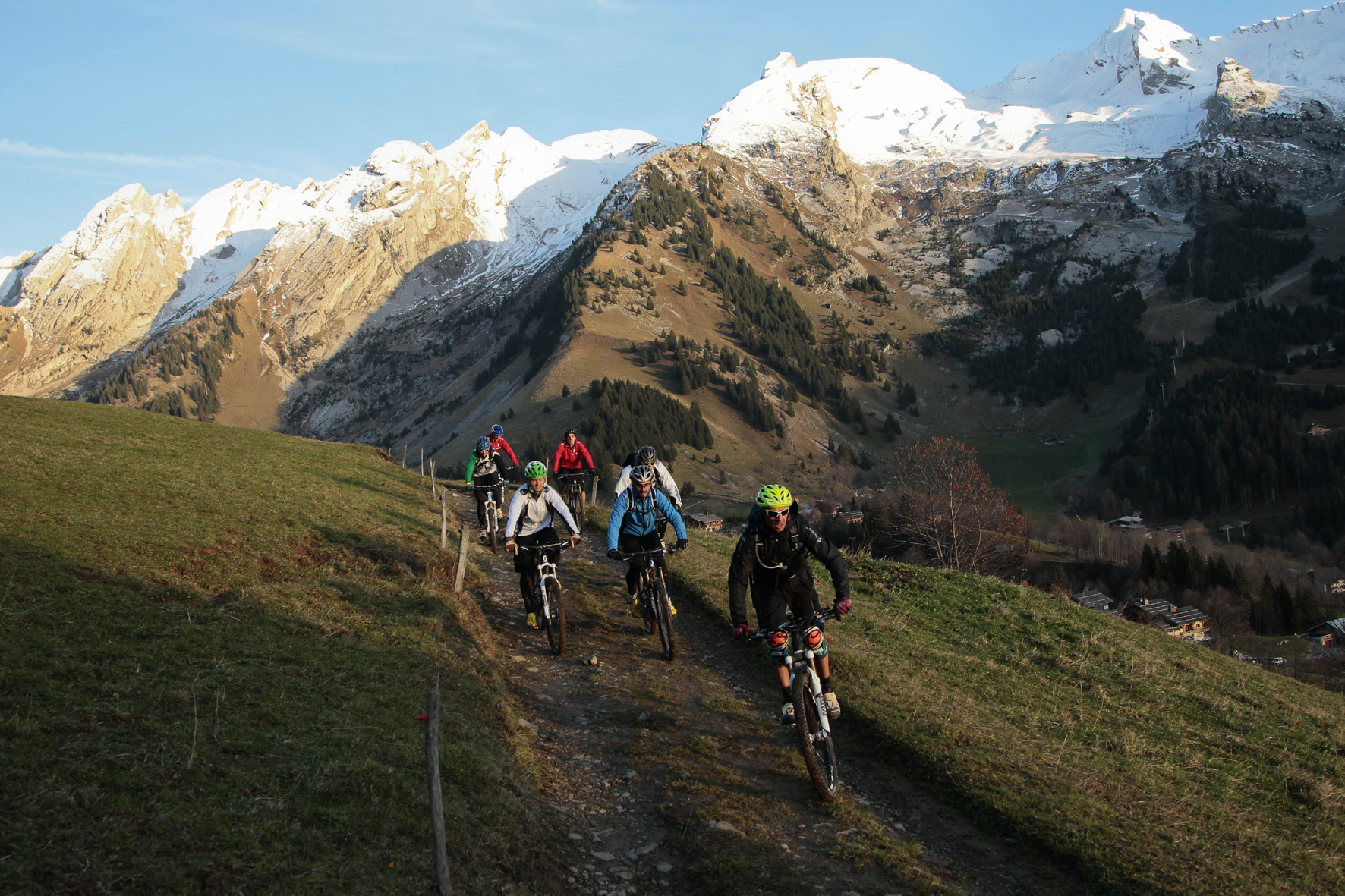 Out finding the right trails near Clusaz. Photo: S. Boue/ASO