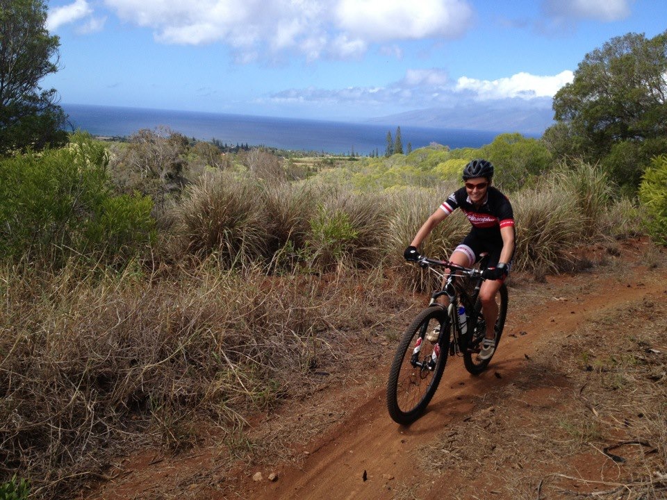 Training in Maui on the Xterra course - pre Tsunami warning.
