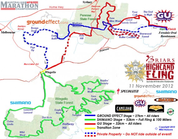 Route Map Highland Fling 2012 by Wild Horizons