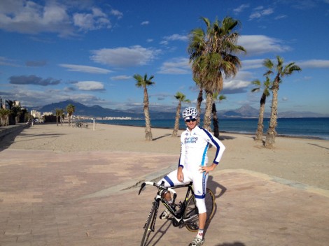 Justin Morris swapped Norway's snow for Spain's sun at the Novo Nordisk training camp in Alicante. Photo: Justin Morris