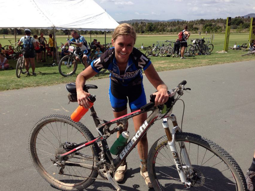 Nienke Oostra smiling at the end of the 2013 Capital Punishment
