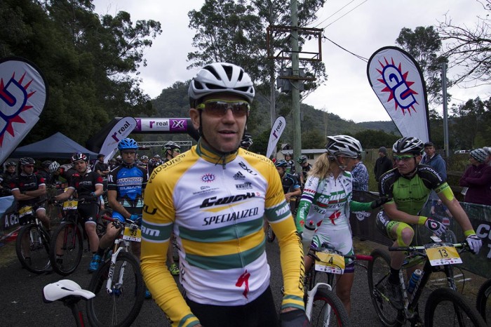 Andy Blair readies for his first hit-out in his newest Aussie XCM Champs jersey. Photo: Richie Tyler