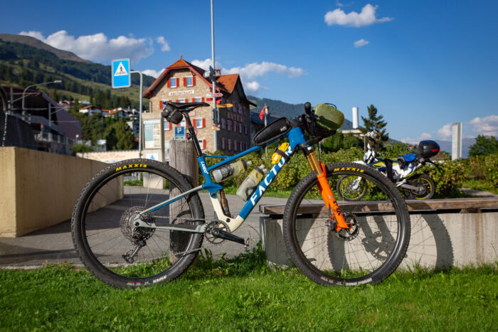 Mike Blewitt's Factor Lando XC set up for riding the Alpine Bike #1 MTB route in Swtzerland.